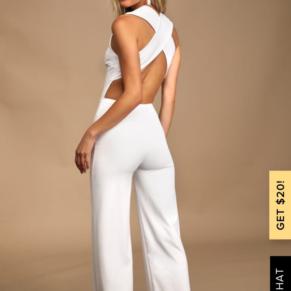 Lulu's White Backless Dress